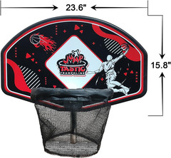 Trampoline Basketball Hoop with Mini Ball & Pump – Fits Any Pole!