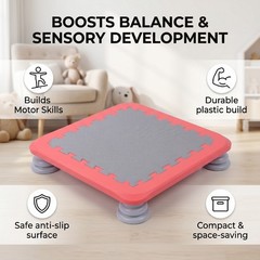Red Mini Trampoline For Kids Sensory Trampoline Bouncing Board With Non Sli JHSI