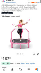 Joyspot Pink Adult Fitness Trampoline Healthy Lifestyle