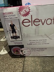 Elevated Urban Rebounder Trampoline with DVDs Workout NEW