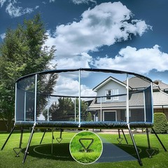 Trampoline Stakes 4 Pack – Heavy Duty Trampoline Anchors Kit – Screw In Groun…