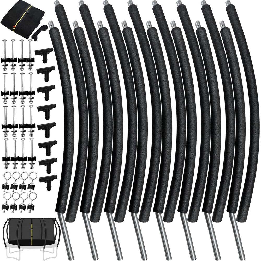 Trampoline Pole Replacement 10ft 8 Pcs Curved