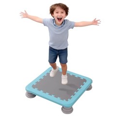 Mini Trampoline for Kids, Indoor Rebounder Non-Slip Base, Sensory blue