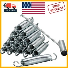 Heavy-Duty 5.5-7 Inch Trampoline Springs Set – 16 Pack with Stainless Steel Tool
