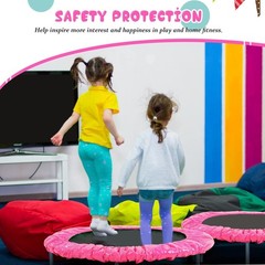 Round 40 Inch Trampoline Safety Cover in Hot Pink for Kids and Adults