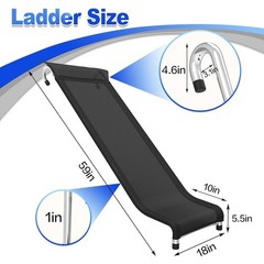 Trampoline Ladder Slide Heavy Duty Non Slip Steps Easy to Assemble Safety Design