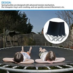12pcs Trampoline Triangle Buckle Trampoline Springs Trampoline Mat Triangle Rin…