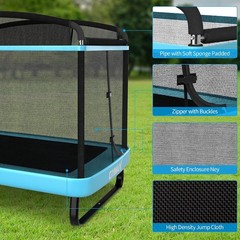 6FT Toddler Rectangle Recreational Trampoline with Swing & Enclosure Safety Net