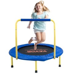 3FT Kids Fitness Trampoline Foldable Indoor Outdoor Rebounder Safe Fun Exercise