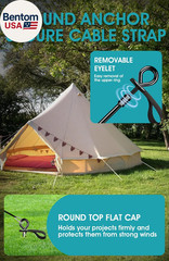 Ground Anchors Screw in 4Pcs, Trampoline Stakes Anchors with Straps Resistant Hi