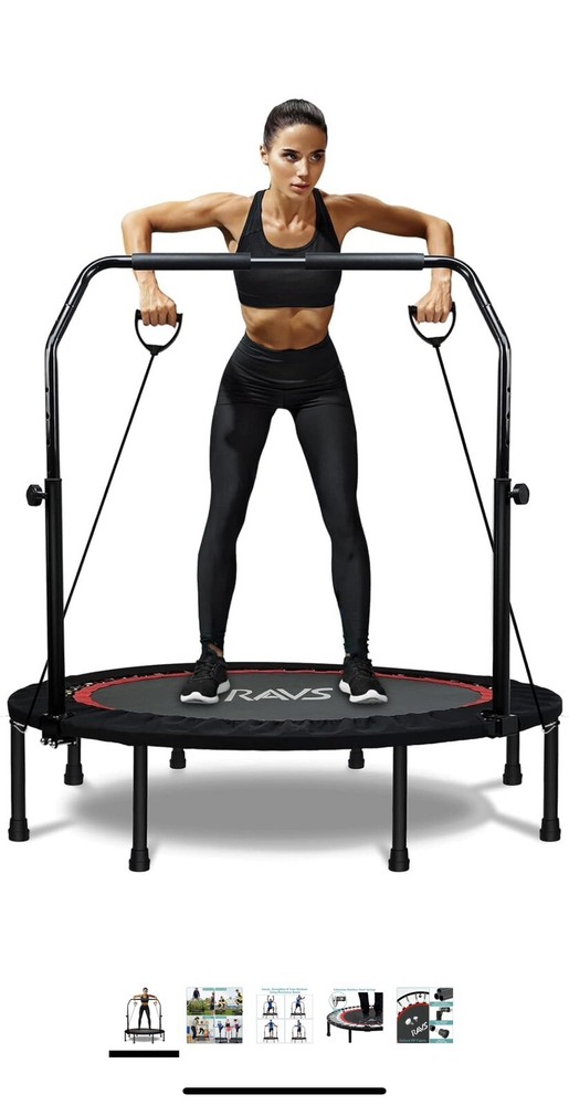 RAVS Mini Trampoline for Kids Adults 40″/48″ Foldable Fitness Rebounder Kids 5