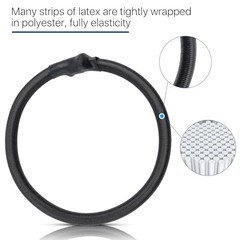 20Pcs Trampoline Replacement Bungee Cords, Black Elastic Trampoline Ropes with