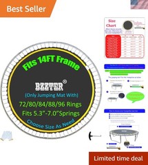 Trampoline Replacement Mat,Mat Diameter:11.97-12.56FT,Fits 14ft Trampoline Fr…