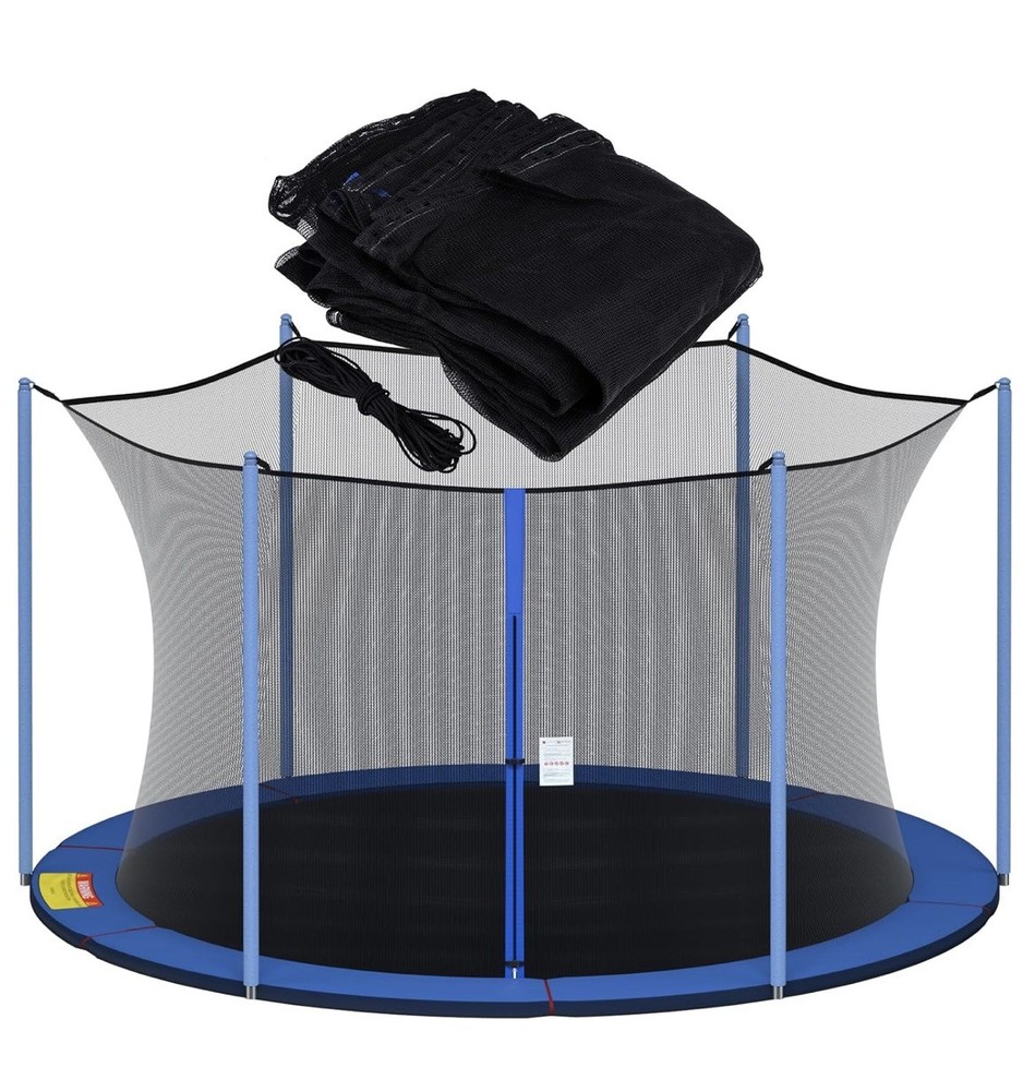 Trampoline Net Replacement for Straight Pole 14ft Round Frame Enclosure 4 Poles