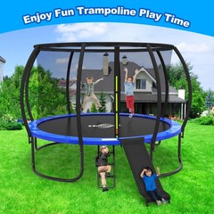Trampoline Ladder Slide Kit, Universal 3 Steps for 10FT-16FT Trampolines – Easy