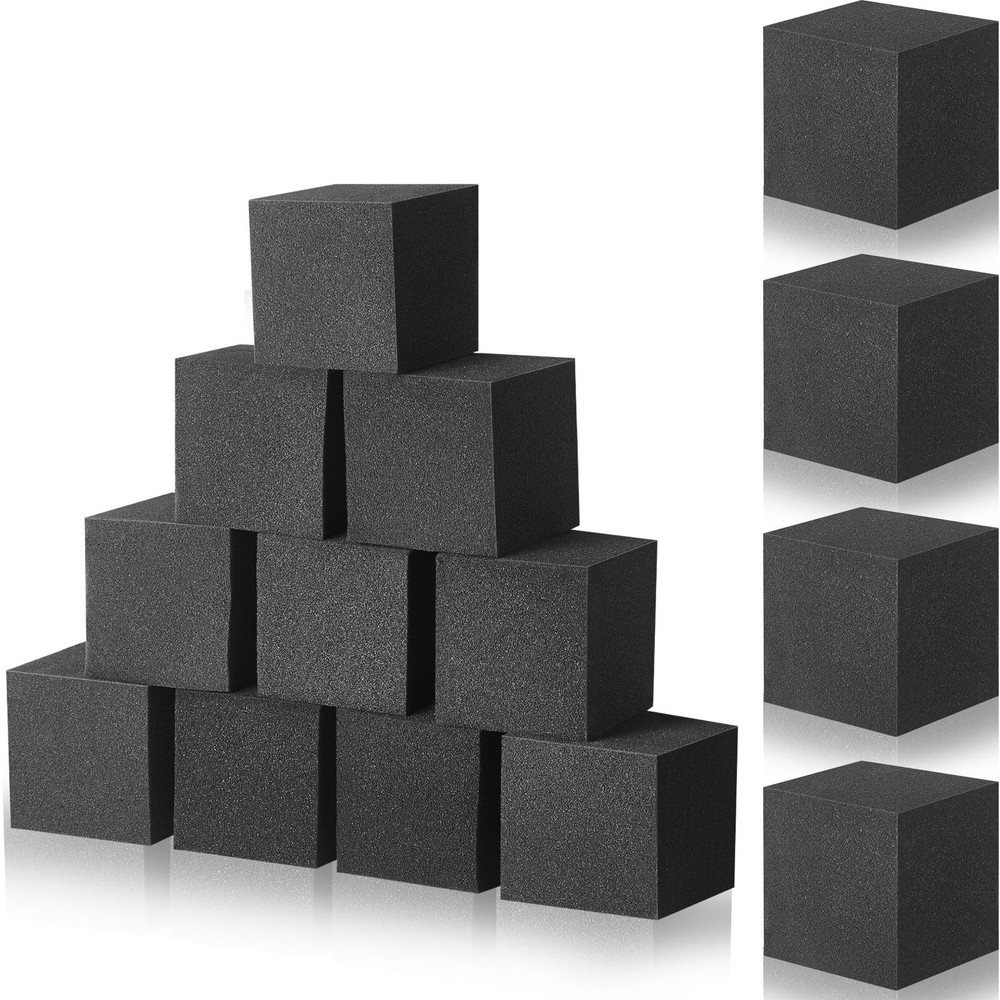 100 Pieces Foam Pit Blocks, Foam Gym Cubes, 4 x 4 x 4 in Protective Trampolin…