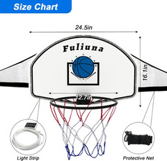 Solar Power Trampoline Basketball Hoop with Led Lights, Easy to Install Basketba
