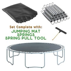 Universal Replacement Trampoline Jumping Mat 10 12 13 14 15 ft + Springs, T-Hook