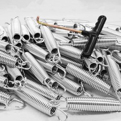 Replacement Heavy Duty Stainless Steel Trampoline Springs W/ T-Hook 72PC