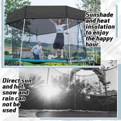 Trampoline Cover Round 6 Holes Black Sunshade Tent Top Cover Sunblock Shade C…