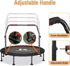 KENSONE 40/48 Foldable Mini Trampoline, Indoor Trampoline for Kids, Adults Indoo