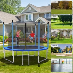 8/10/12/14/15/16FT Jumping Exercise Recreational Bounce Trampoline W/Safety Net