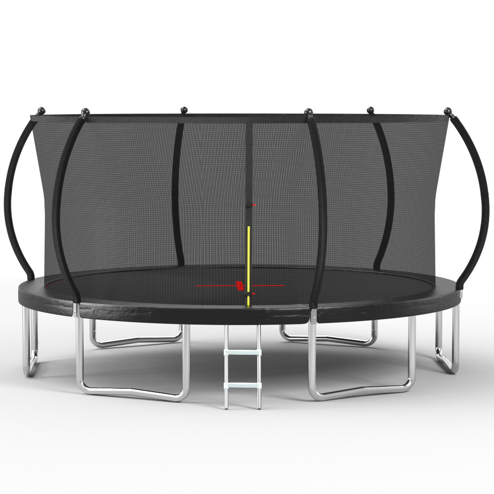 YC 16FT Trampoline Pumpkin- Standard w/ Durable Trampoline Pole for Kids Outdoor