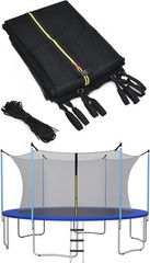 Trampoline Safety Net w/Adjustable Straps, 8 10 12 14 15 16Ft Weather-Resista…