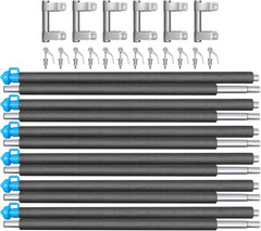 Universal Trampoline Replacement Enclosure Poles with Clamp and Hardware Fits 6
