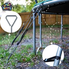Trampoline Anchors 8 Pcs Spiral Shaped Heavy Duty Anti-Rust – Secure Your