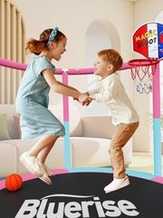 60″ Trampoline for Kids 5FT Toddler Trampolines Pink / Blue -1- 6-in-1