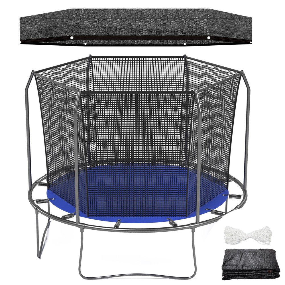 Trampoline Cover Round 6 Holes Black Sunshade Tent Top Cover Sunblock Shade C…