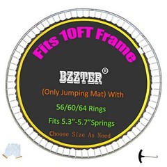 Trampoline Fit 10FT Round Frame 60V-rings/102.8″Diam/Fits 5.3″-5.7″Springs