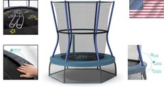 360-Degree Handlebar Mini Trampoline with Enclosure – Perfect for Young Jumpers!
