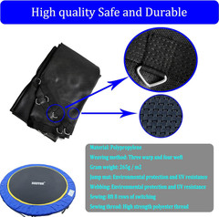 8FT Replacement Trampoline Mat – UV Protected, 42/48 Rings, Includes Hooks & Glo