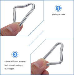 Trampoline Buckle V-Ring Triangular Ring Zinc Plated Steel Strap Clasp Replaceme