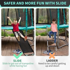 TANOSHII® Trampoline Slide Ladder with Handles, Universal Trampoline Ladder, …