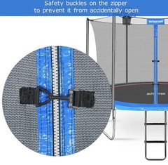 15 FT Safety Enclosure Net for 6 Straight Poles Round Trampoline