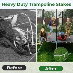 12 Inches U Stakes 8-Pack Heavy Duty Tramopline Wind Stakes for Inflatables, …