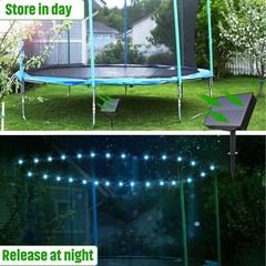 【Upgraded Solar Powered Version】LED Trampoline Lights with Solar Panel, Tramp…