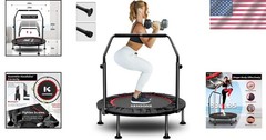 Foldable Trampoline for Fitness & Fun, Max Load 450 lbs