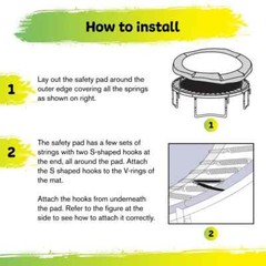 Replacement Mini Fitness Rebounder Trampoline Safety Pad Spring Cover Padding