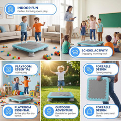 Mini Trampoline for Kids, 25 Inch Sensory Bounce Board for Balance & Coordinatio