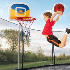 Trampoline Basketball Hoop, Teenager Basketball Hoop for Trampoline with Pump an