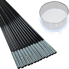 Universal Trampoline Fiber Glass Rods to Replace the Top Ring of Net Enclosure,