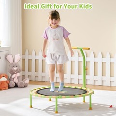 36” Mini Trampoline Kids 3-6 Foldable & Spring-Free Small Toddler Trampoline