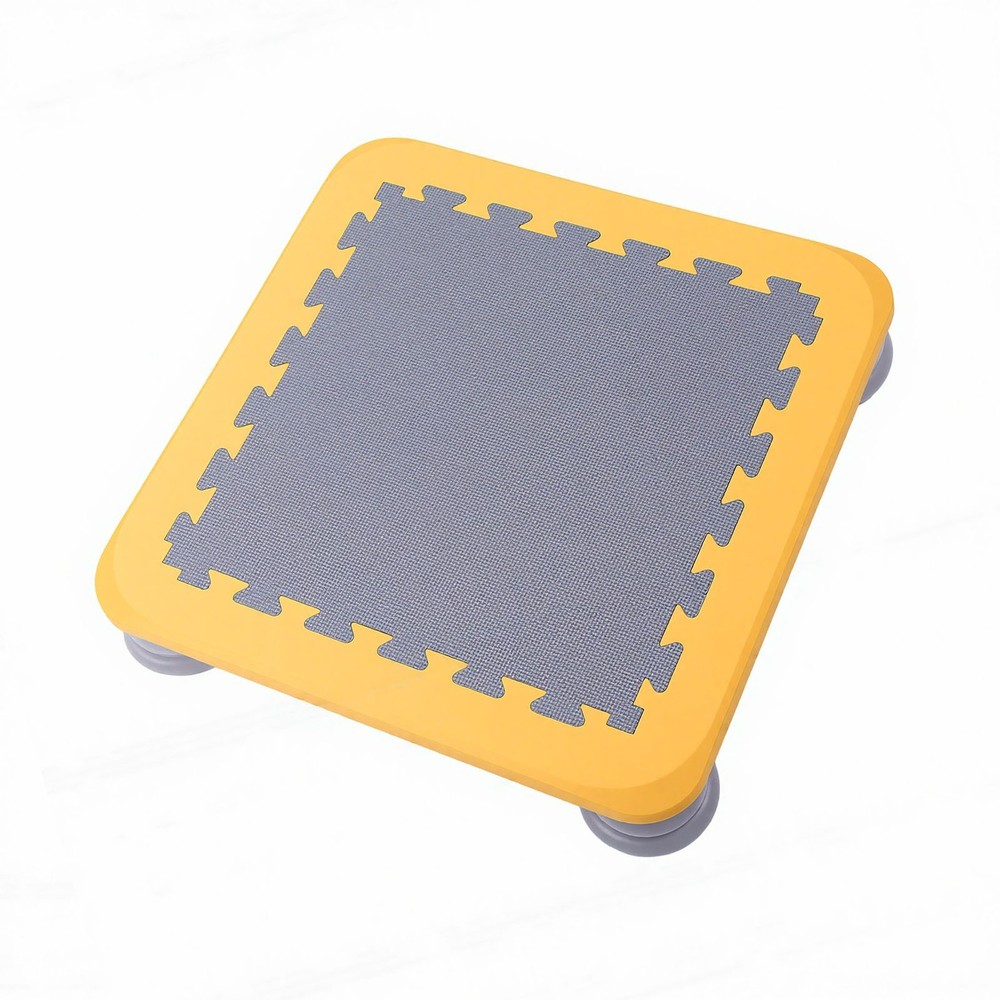 Yellow Mini Trampoline For Kids Sensory Trampoline Bouncing Board With Non LHEV