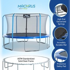 Large Trampoline Set & Top-Ring Enclosure Net for Backyard Outdoor 8 11 13 15 FT