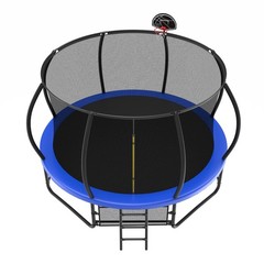 14ft Recreational Trampolines with Ladder ASTM Approval Adults Kids Trampoline