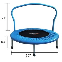 36” Ativafit Foldable Trampoline For Exercise Blue